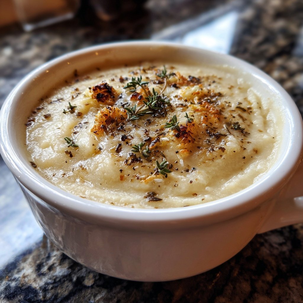 Creamy Cauliflower Garlic Soup