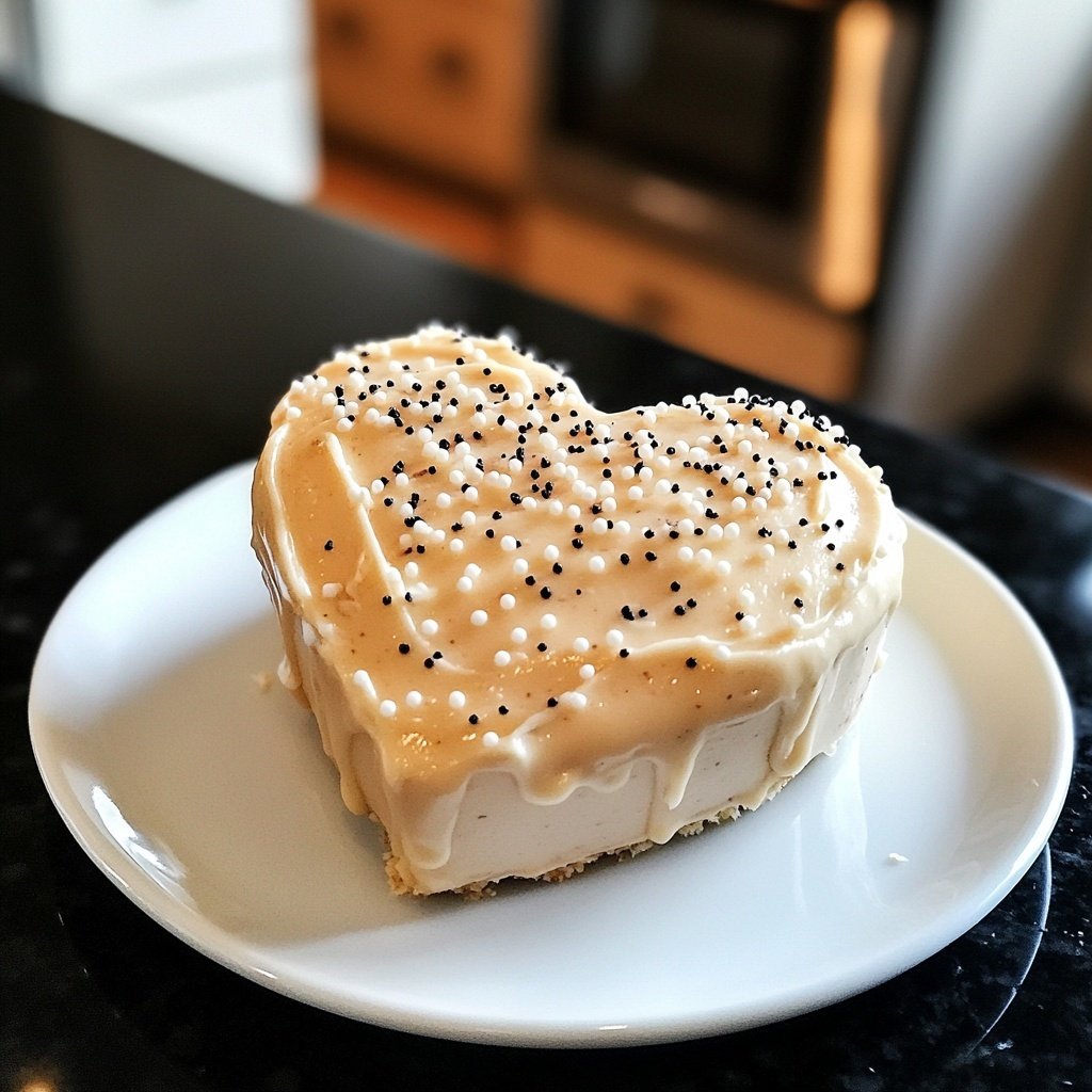 Mini Heart Cake with Vanilla Bean Frosting