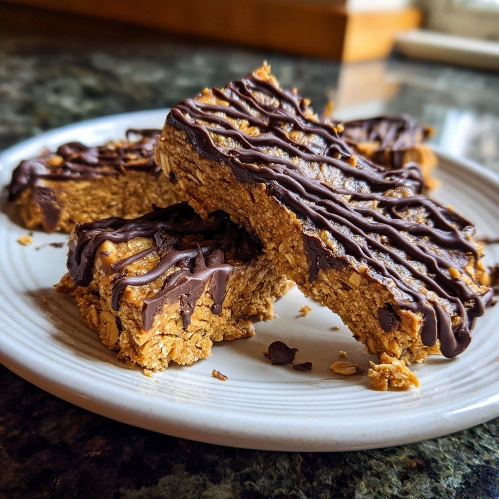 Healthy Snack Peanut Butter Oat Bars