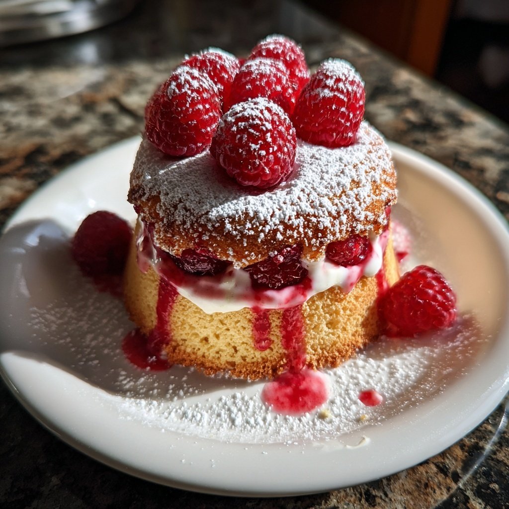Mini Heart Cake with Raspberry Cream