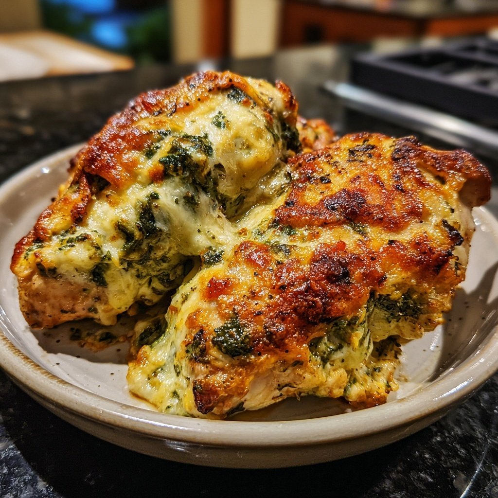 Spinach Artichoke Stuffed Chicken