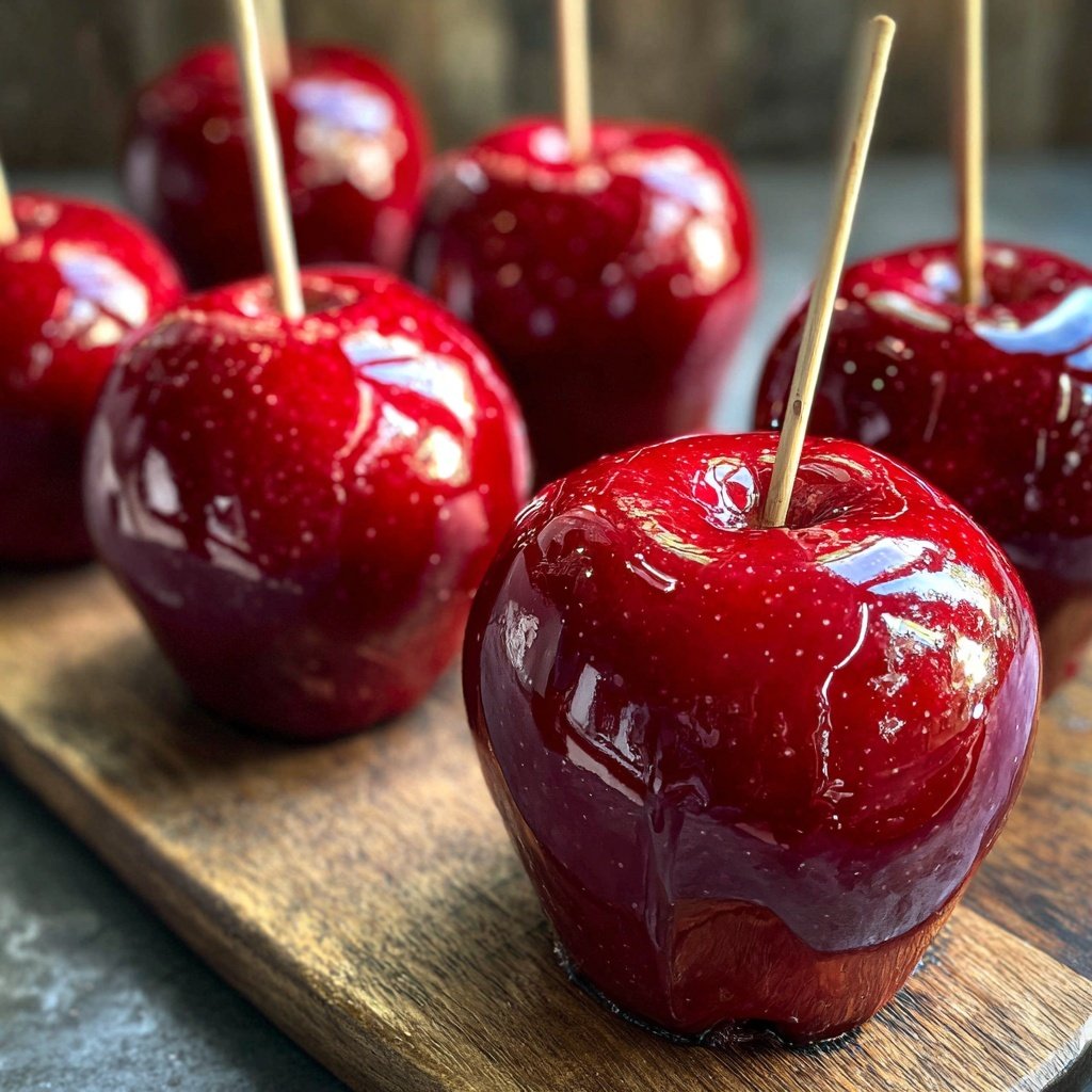 Red Glossy Candy Apples