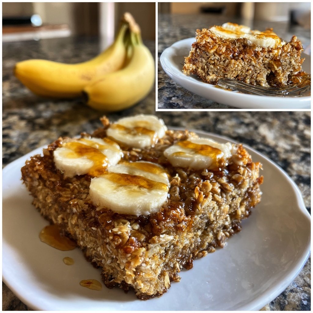 Banana Oat Yogurt Squares