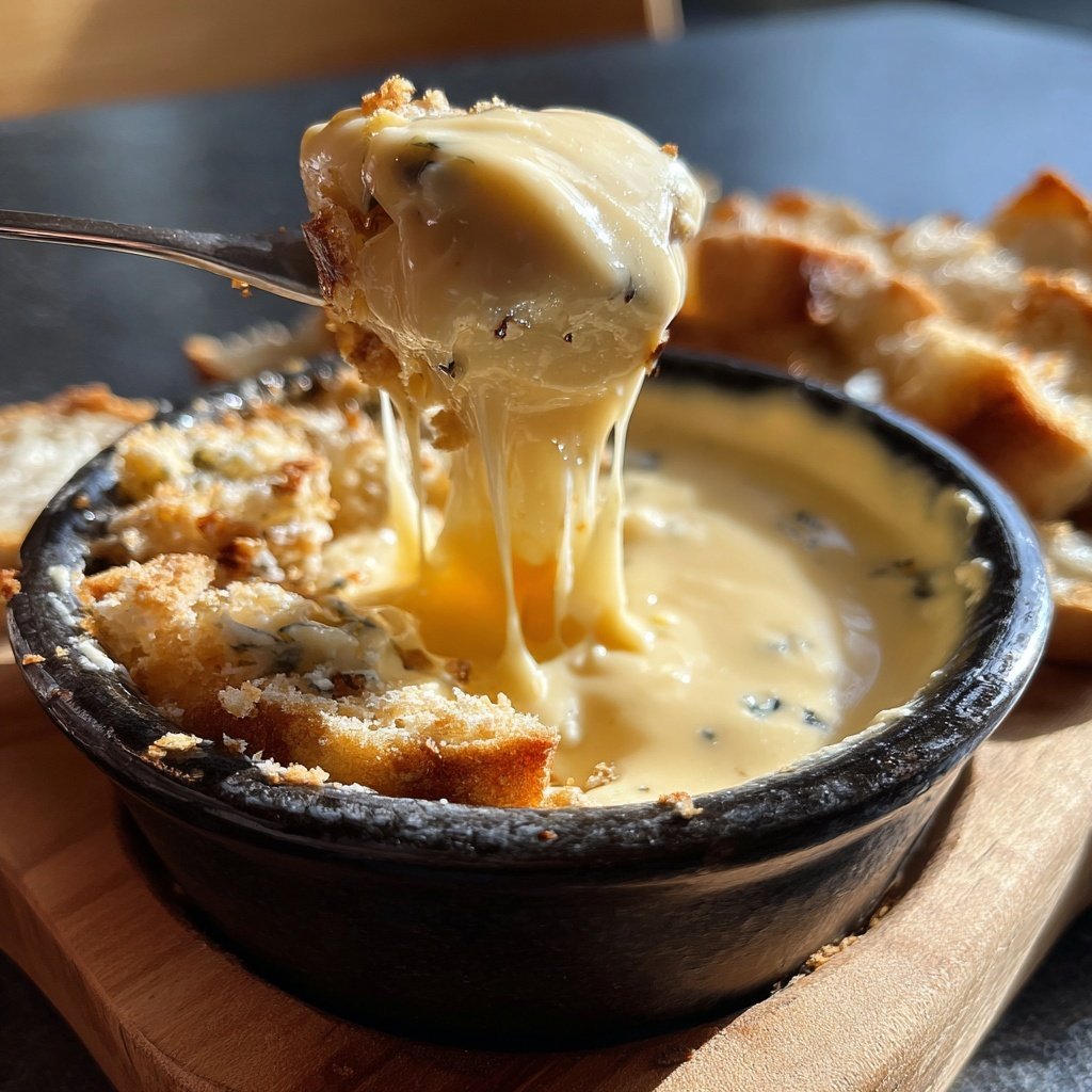 Fondue with Mild Blue Cheese