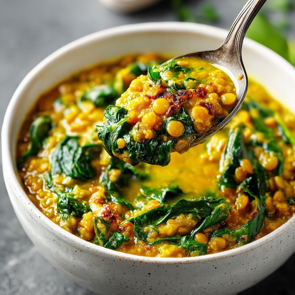 Healthy Lentil and Spinach Curry