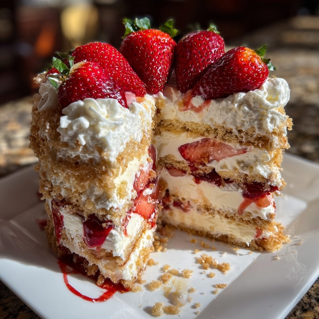 Strawberry Shortcake Icebox Cake
